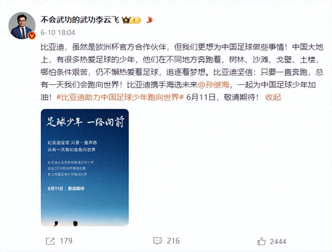 包含比亚迪赞助海选未来，为中国足球事业尽一份力量！的词条